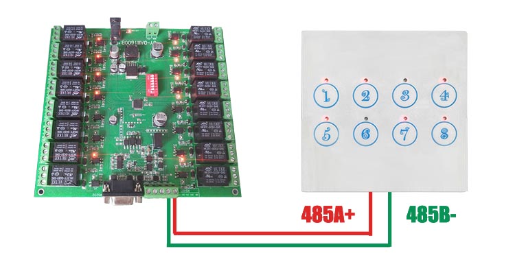 智能按鍵板485通訊接線 智能按鍵板485通訊接線