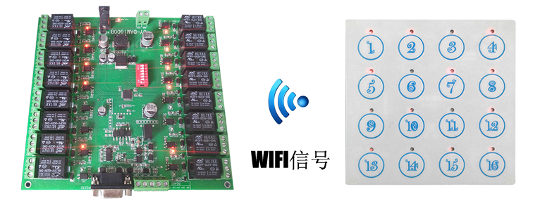 16路按鍵板無線通訊 16路按鍵板無線通訊