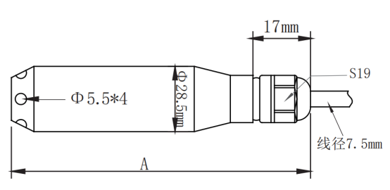 聚英投入式液位傳感器尺寸 聚英投入式液位傳感器尺寸